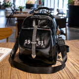 Women Leather Backpacks Shoulder Bags Designers Rivet Female Backpack