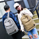 Canvas Backpacks Large Capacity School Bags For Teenager Boys Girls