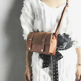 Matte PU Leather Women Messenger Bag Double Arrows Flap Bag