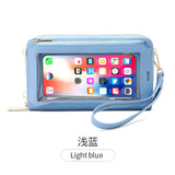Women Messenger Bag Touch Screen Transparent Mobile Phone Bags Female