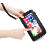 Women Messenger Bag Touch Screen Transparent Mobile Phone Bags Female