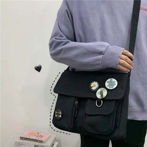 Canvas Messenger Bag Youth Casual Shoulder Crossbody Large Capacity
