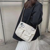Canvas Messenger Bag Youth Casual Shoulder Crossbody Large Capacity