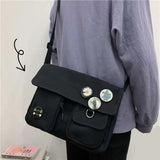 Canvas Messenger Bag Youth Casual Shoulder Crossbody Large Capacity