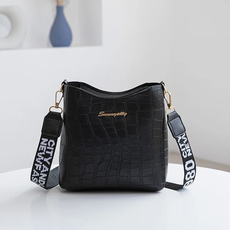 Crocodile Pu Leather Women Messenger Bag Crossbody Shoulder Handbags
