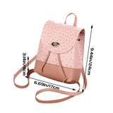 Women Mini Leather Backpack Solid Daily Travel Backpacks Women's Brown Backpack