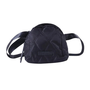 Women Nylon Quilted Handbag Lady Winter Smart Phone Crossbody Bag