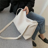 Women One-shoulder Messenger Bag Ladies Casual Tote Soft PU Leather