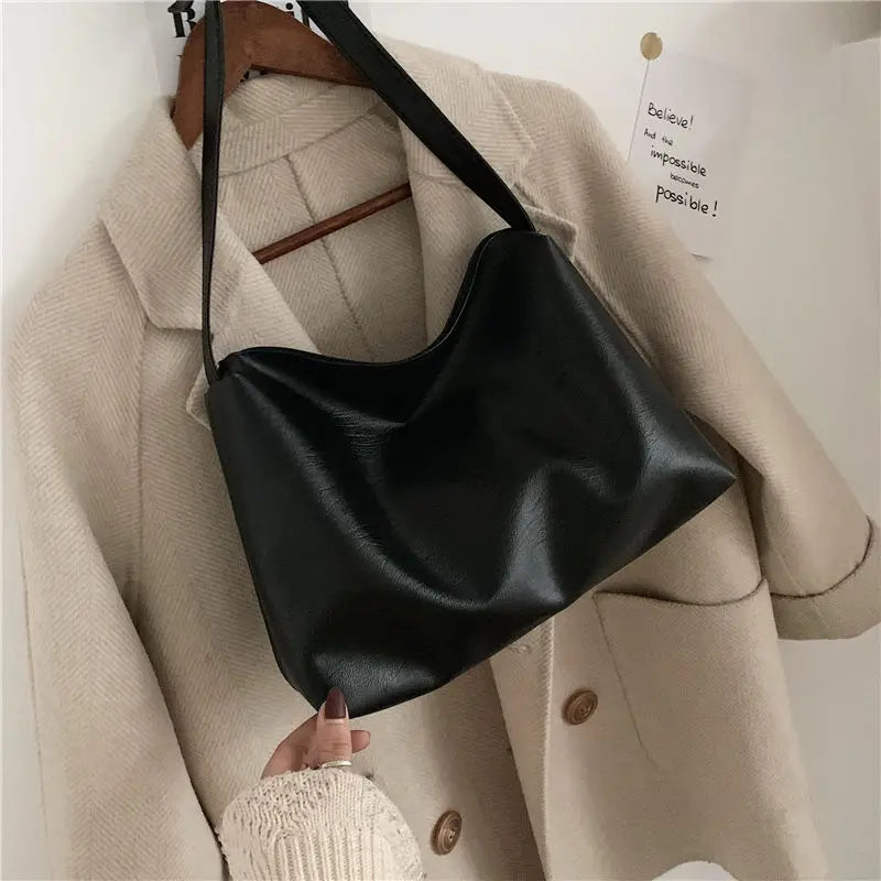 Women One-shoulder Messenger Bag Ladies Casual Tote Soft PU Leather