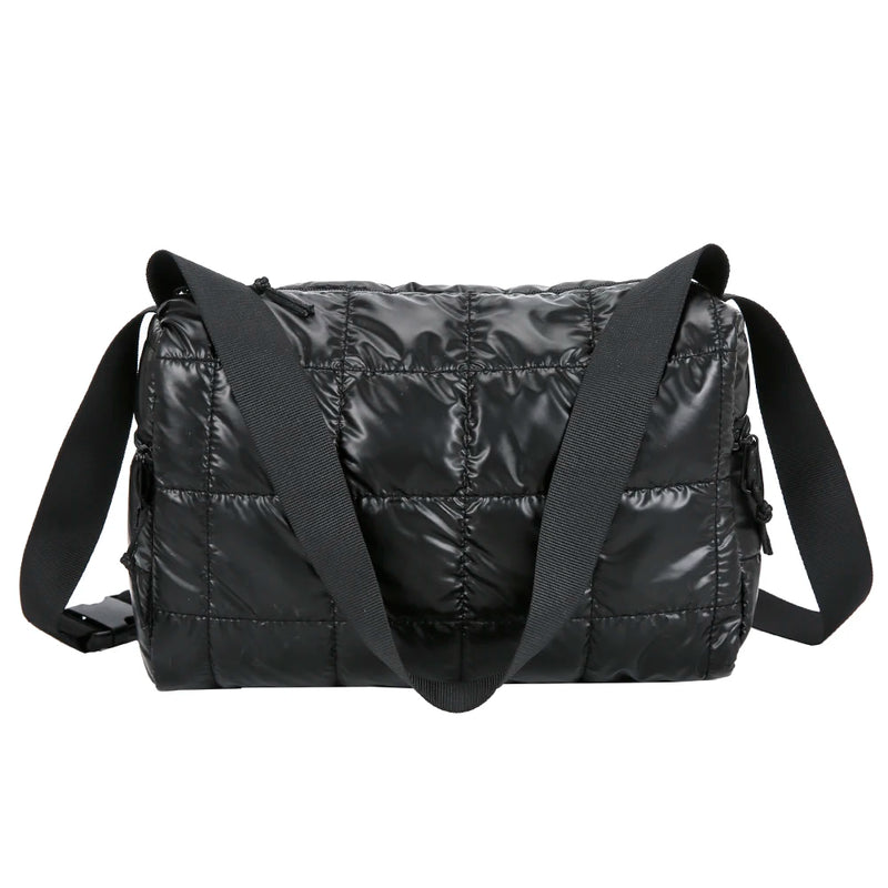 Women Padded Quilted Bag Winter Female Shoulder Bag Shopping Travel Handbag