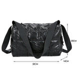 Women Padded Quilted Bag Winter Female Shoulder Bag Shopping Travel Handbag