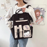 Purple Backpack For Teenage Girls Waterproof School Bags Ladies Casual Travel