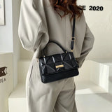 Women PU Leather Tote Crossbody Bag Set Plaid Shoulder Bag