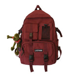 Women Nylon School Backpack with Anti Theft Rucksack