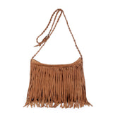 Women Shoulder Crossbody Bag Tassel Solid For Mobile Phone Money Keys