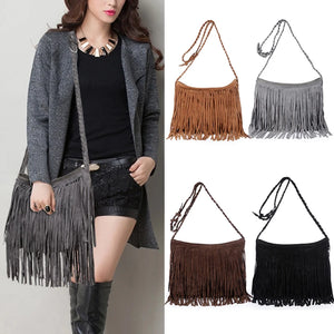 Women Shoulder Crossbody Bag Tassel for Phone Money Keys
