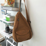 Canvas Crossbody Shoulder Bag for Women, Stylish Medium Size Messenger Purse