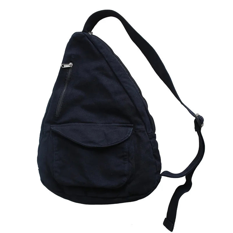 Canvas Crossbody Messenger Bag Women Shoulder Chest Bag
