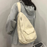 Canvas Crossbody Female Bag Solid Ladies Chest Handbags