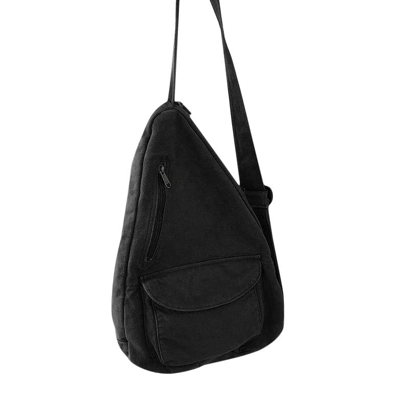 Canvas Crossbody Shoulder Bag for Women, Stylish Medium Size Messenger Purse