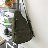 Canvas Crossbody Female Ladies Chest Bag Solid Color