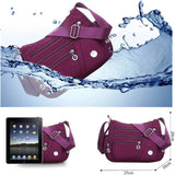 Women Shoulder Messenger Bag Nylon Lightweight Waterproof Travel Crossbody