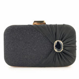 Silk Clutch Bags Striped Bling Purse Wedding Dinner Mini Banquet With Chain