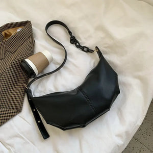Soft Leather Handbags Vintage Crossbody Bags Chains Shoulder Bags
