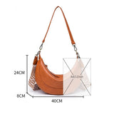 Women Solid PU Crossbody Bag with Guitar Strap Vegan Shoulder Messenger Satchels