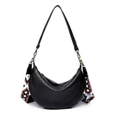 Women Solid PU Crossbody Bag with Guitar Strap Vegan Shoulder Messenger Satchels