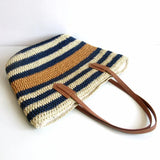 Women Straw Shoulder Bag Classic Beach Vacation Large Handbag Tote Bag