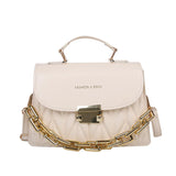 Women Textured Chain Shoulder Small Square Bag Handbags Tote Bag