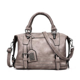 Vintage Leather Shoulder Bag Casual Tote Travel Bag