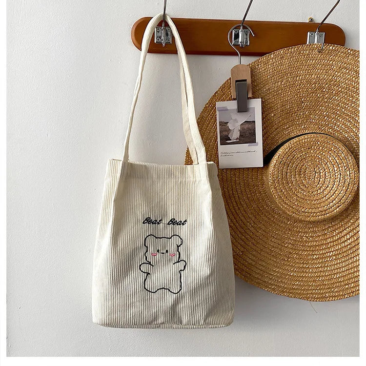 Vintage Shoulder Bag with Outside Pocket