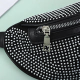 Women Waist Bag Flash Diamond Fanny Pack Chain Waist Crossbody Chest Bags