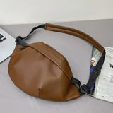 Women Waist Packs Leather Fanny Letter Belt Bags High Shoulder