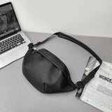 Women Waist Packs Leather Fanny Letter Belt Bags High Shoulder