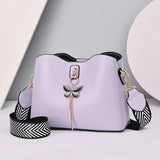 Women Handbag Butterfly Tassel PU Leather Messenger Bags Ladies Crossbody