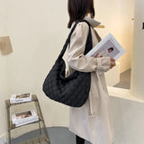 Women Winter Crossbody Bag Quilted Large Handbags Space Pad Cotton Purses