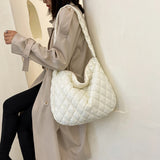 Women Winter Crossbody Bag Quilted Large Handbags Space Pad Cotton Purses