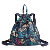 Women Nylon Folding Backpack Drawstring Bag Travel Backpack
