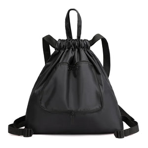 Women Nylon Folding Backpack Drawstring Bag Travel Backpack