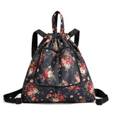 Women Nylon Folding Backpack Drawstring Bag Travel Backpack