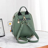 Women's PU Leather Backpack Schoolbag Girls Shoulder Bag