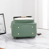 Women's PU Leather Backpack Schoolbag Girls Shoulder Bag
