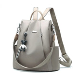 Women's PU Leather Travel Backpacks Double Shoulder Bags Girls Boys Bagspack