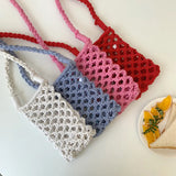 Women's Hollow Out Mini Crossbody Phone Bag Knitted Shoulder Bag