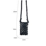 Women's Hollow Out Mini Crossbody Phone Bag Knitted Shoulder Bag