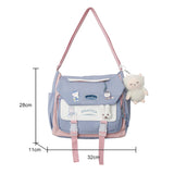 Women's Messenger Style Backpack Large Capacity Shoulder Bag