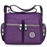 Waterproof Women's Messenger Bag Zipper Nylon Travel Cross Bag